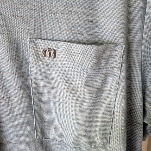 Travis Mathew Light Blue Polo Shirt Size M - Picture 4 of 6
